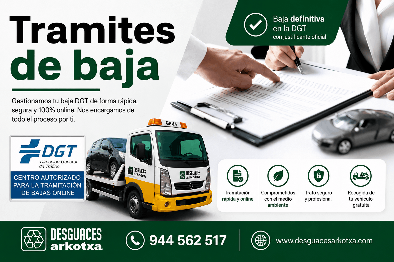 Desguaces Arkotxa Bilbao Bizkaia Bajas DGT